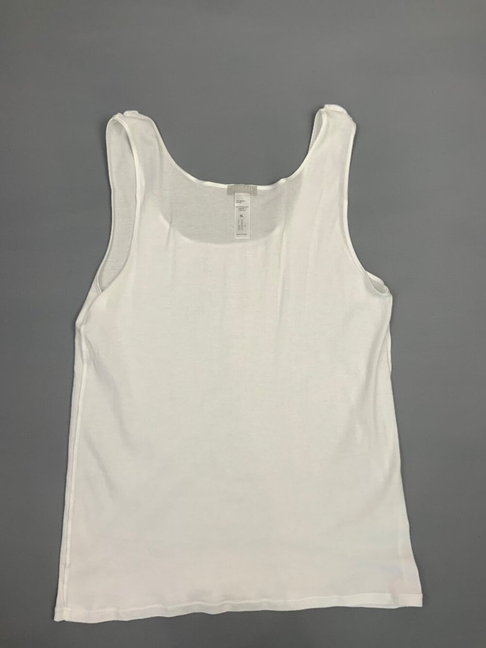 New Hanro of Switzerland White Cotton Round Neck tank Top Sz XL - Picture 16 of 16